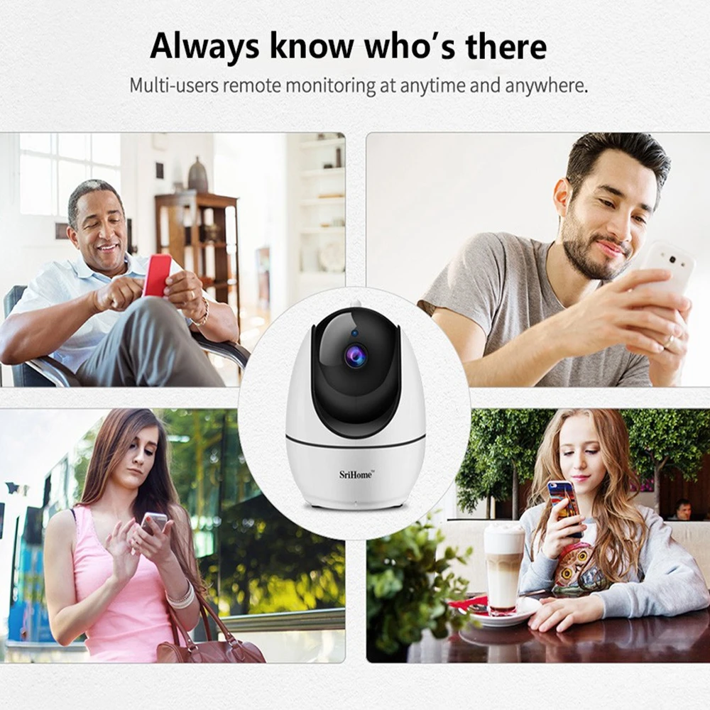 SriHome SH026 IP камера Wi-Fi 1080P беспроводная камера видеонаблюдения HD 2,4G Смарт-сеть ночного видения для умного дома