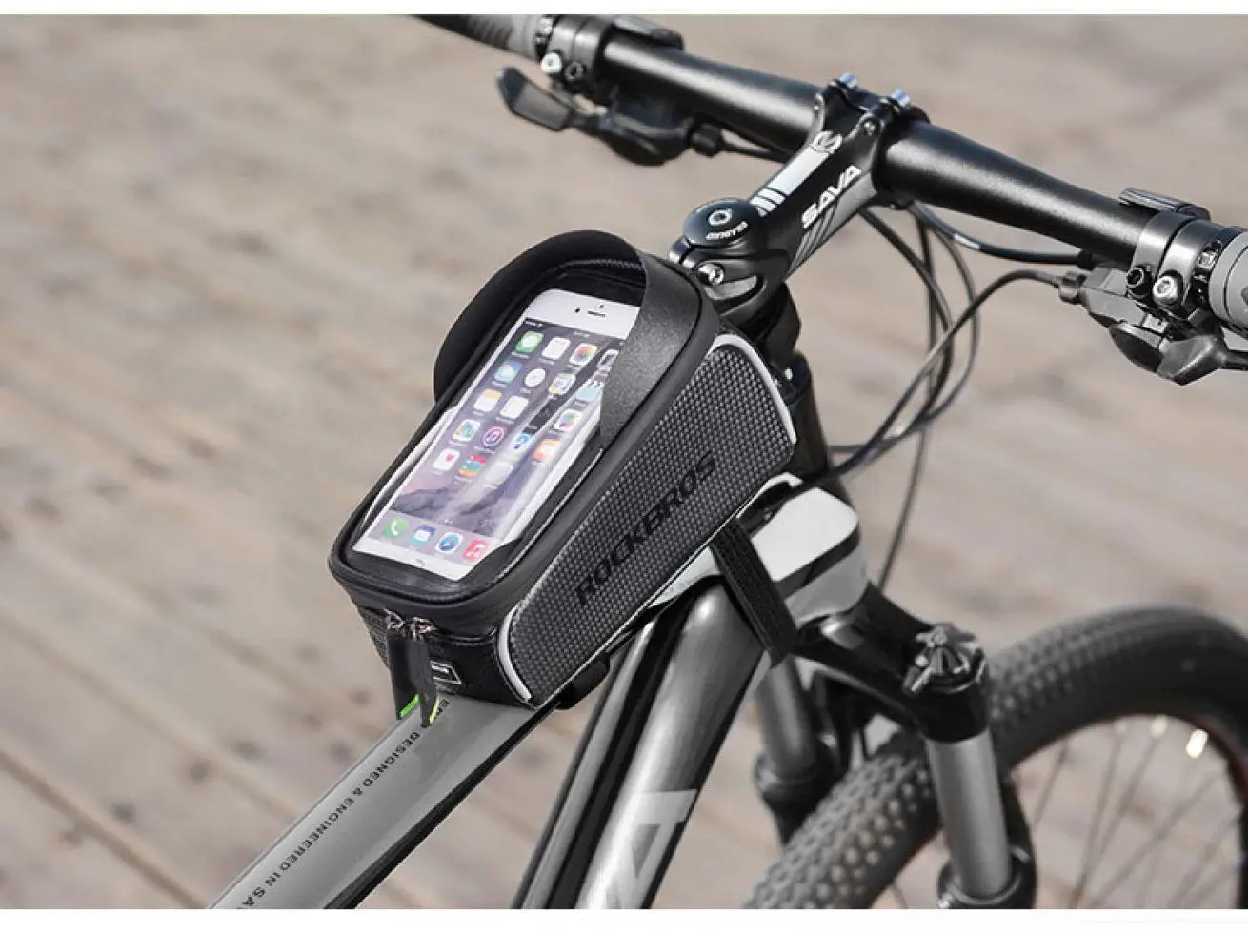 ROCKBROS MTB велосипедная сумка 6 &quotс сенсорным экраном Рама седельная верхняя