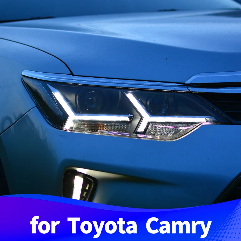 Фара в сборе для Toyota Camry 2015 светодиодный дневные ходовые огни сигнал поворота