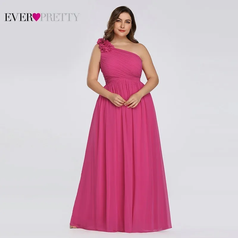 Длинные шифоновые платья подружек невесты Ever Pretty бордовое элегантное платье