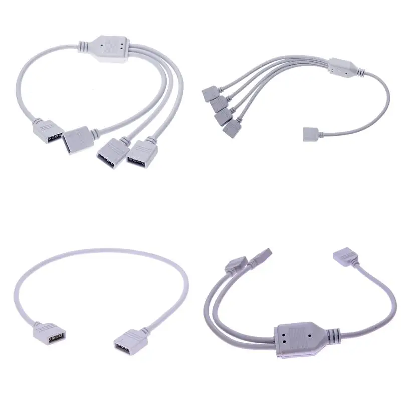

PVC 1 to 4 Female Connector LED RGB Splitter Strips extension Cable With 4 pin Connector For 3528 5050 RGB RGBW RGBWW LED Strips