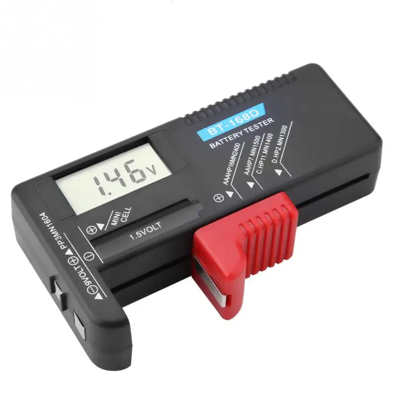 BT 168D тестер батареи Универсальный цифровой с ЖК дисплем AA/AAA/C/D/9 V/1 5 V Кнопка