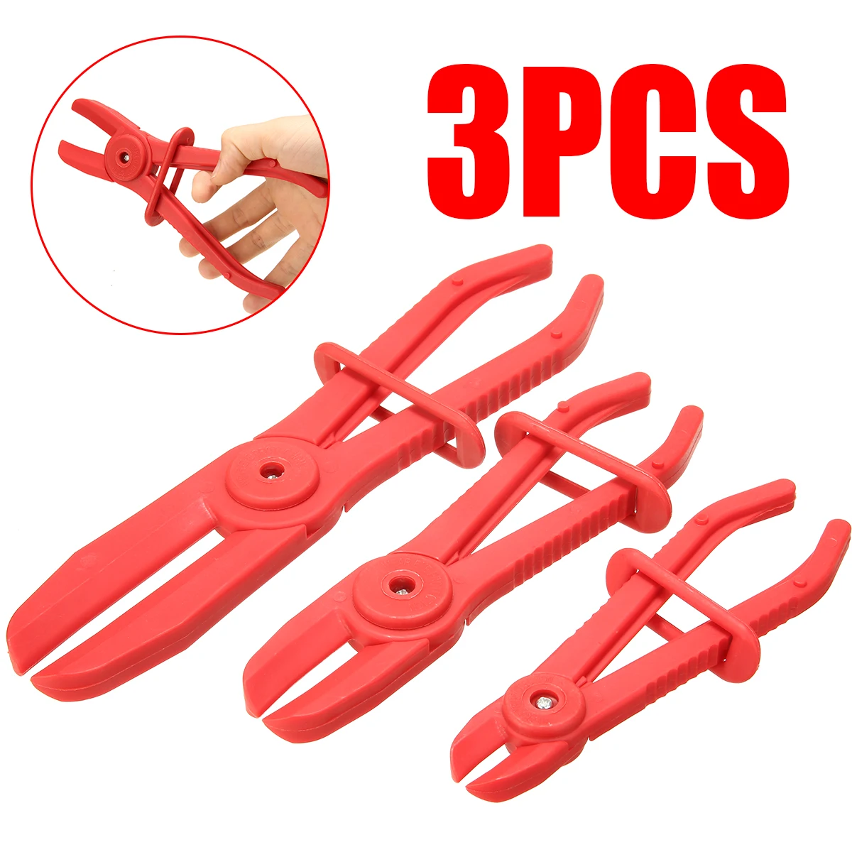 

Treyues 3pcs/set Car Repair Hose Clamp Removal Hand Tool Brake Hose Pipe Clamp Plier Tool Set