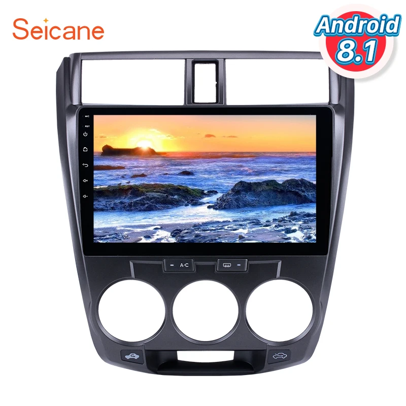 Seicane Android 8,1 10," Автомагнитола для Honda CITY 2011 2012 2013- 2Din gps Tochscreen мультимедийный плеер головное устройство