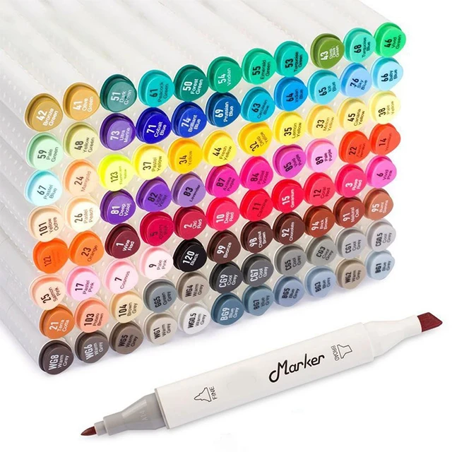 Shuttle Art 15 Colors Grey Tones Dual Tip Art Marker