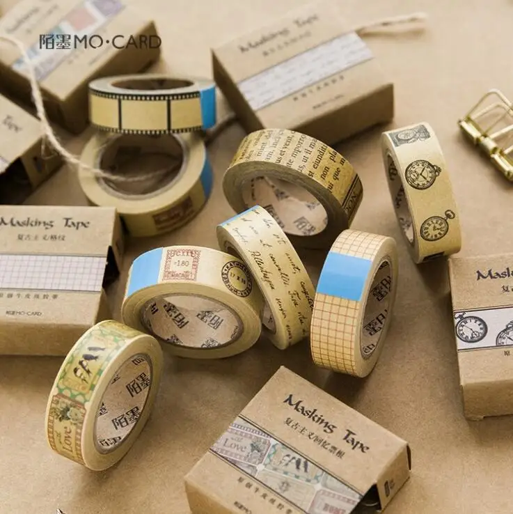 

w44 Brown w11 Creative Cute Masking Decoration Adhesive Stikcer Series Washi Tape