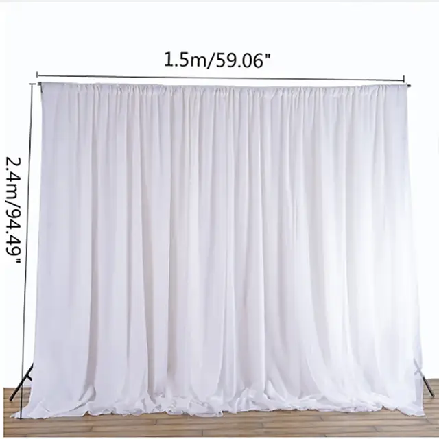 White Sheer Silk Cloth D Panels Hanging Curtains Photo White Sheer Silk Cloth D Panels