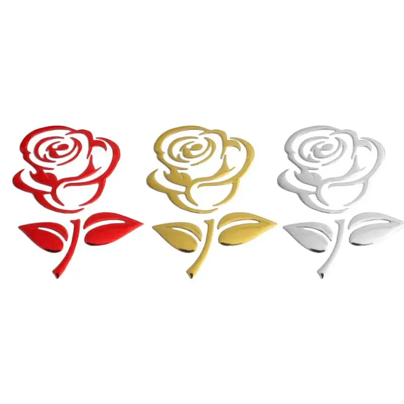 

Automobile Rearview Mirror Sticker PVC 3D Rose Pattern Adhesive Personality Creative Waterproof Sunscreen Sticker For Car Window