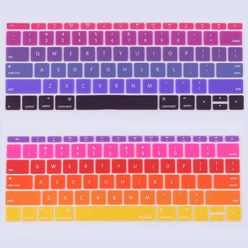 

Rainbow Laptop Keyboard Cover For Macbook 12 inch Retina (A1534) 13 Pro No touchbar ( A1708) Silicone Protector Covers Stickers.