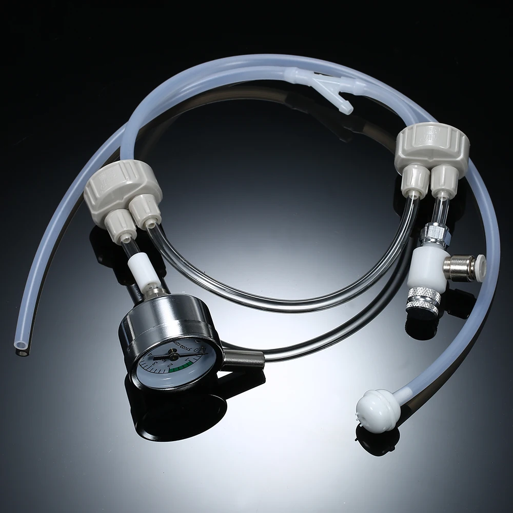 

Aquarium DIY CO2 Generator System Kit with Pressure Gauge Air Flow Adjustment Valve Water Plant Aquarium Accessory Necessity