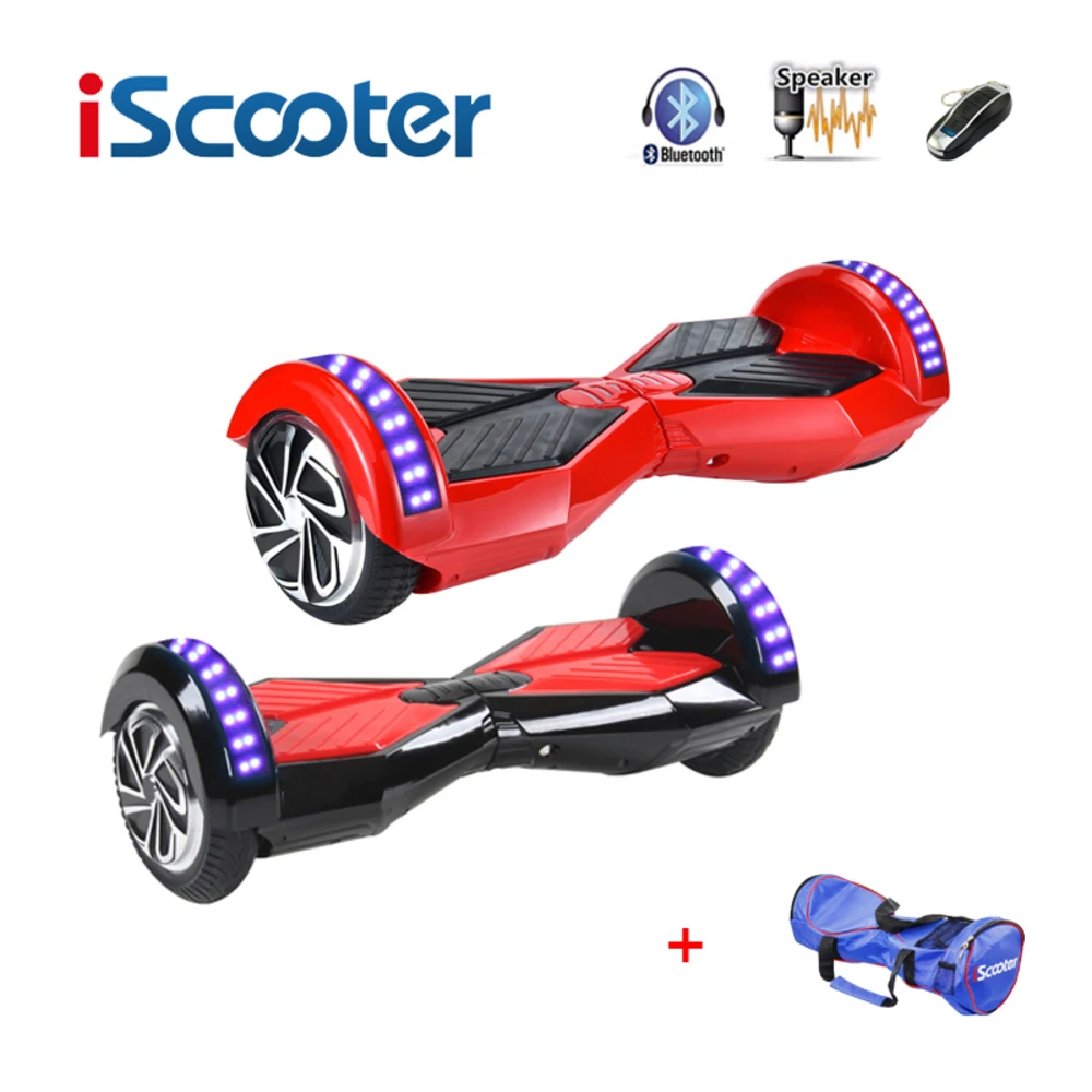 

Iscooter Hoverboard Bluetooth 8 Inch 2 Two Wheel Self Balance Electric Scooters Hover Boards Smart Balance Wheel Led Light
