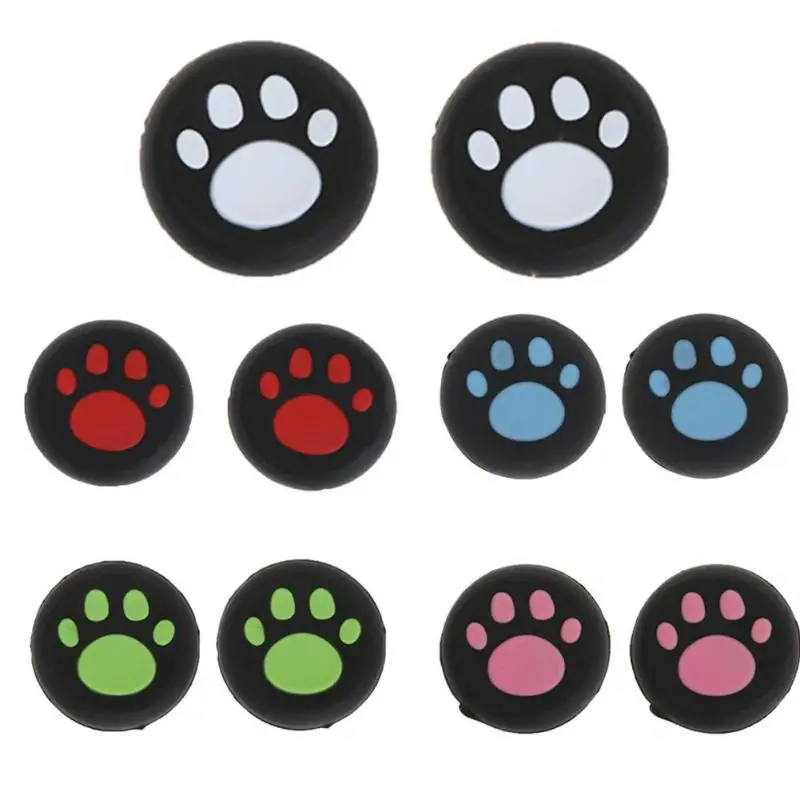

2pcs Cute Cat Claw Non-slip Scratchproof Game Controller Button Cap Universal Handle Anti-skid Rocker Hatfor PS4/PS3/Xbox