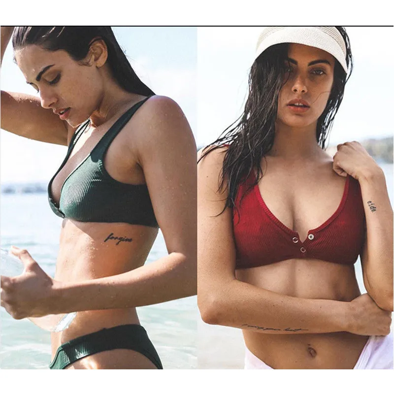 

Meihuida Swimwear Women Beach Bikini 2019 Women Tankini Bikini Set Push up Padded Bra Beach Swimsuit Bathing Suit Swimwear S-L