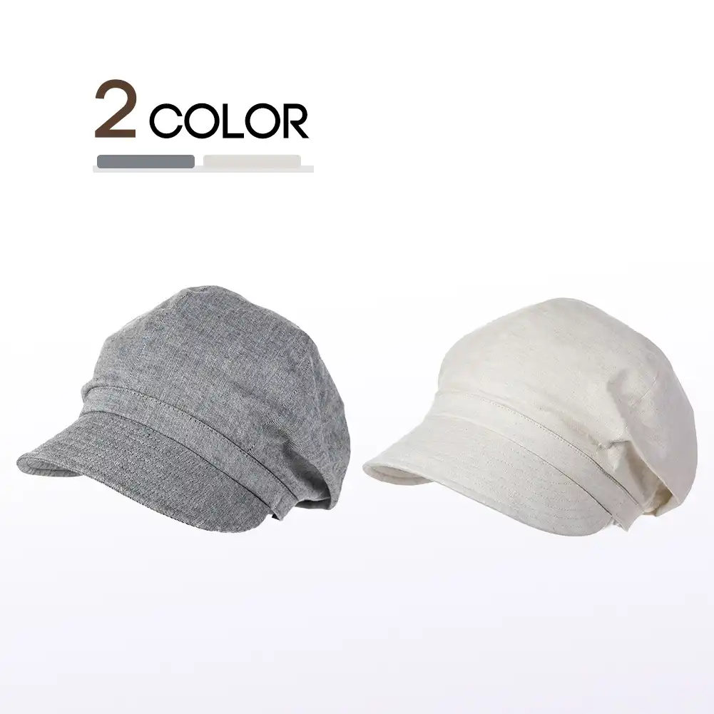 cotton elastic newsboy cap