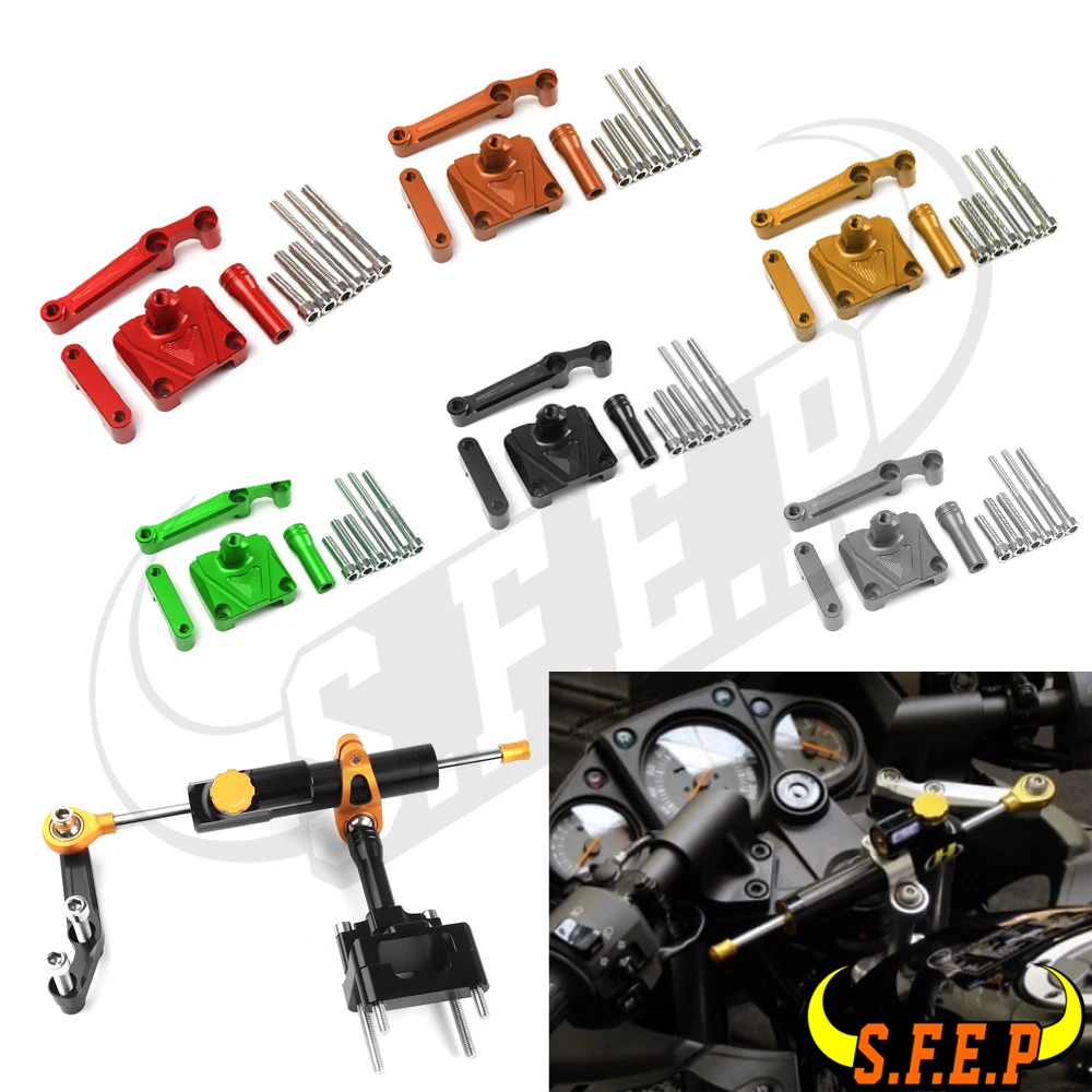 

CNC Steering Damper Adjustable Stabilizer Bracket kit For Kawasaki Ninja250 Ninja 250 EX250 2008-2009-2010-2011-2012