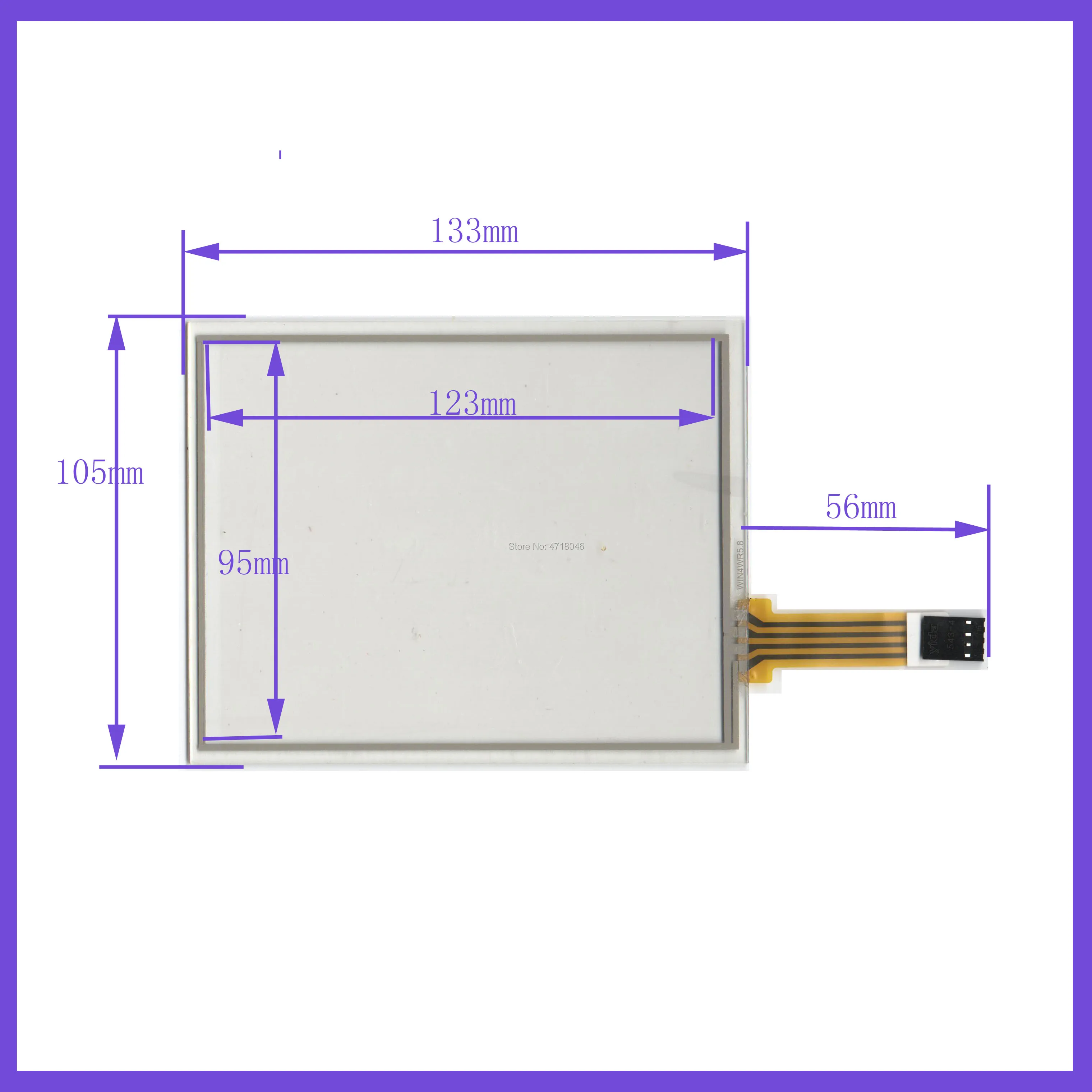 

wholesale 10PCS/Lot WIN4WR5.8 133*105mm 5.8inch 4lines resistance screen this is compatible 133mm*105mm