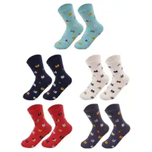 3 пары забавных носков летние милые Харадзюку новые хлопковые носки модные милые женские короткие носки средней длины с рисунком котенка