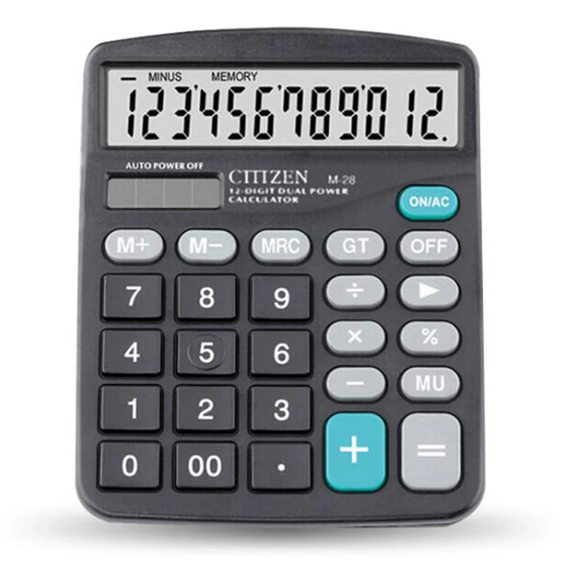 

Solar Calculator 12 Dual Power Computer Black Calculator Gift Office Home Portable Pocket Functions Calculator For Teaching