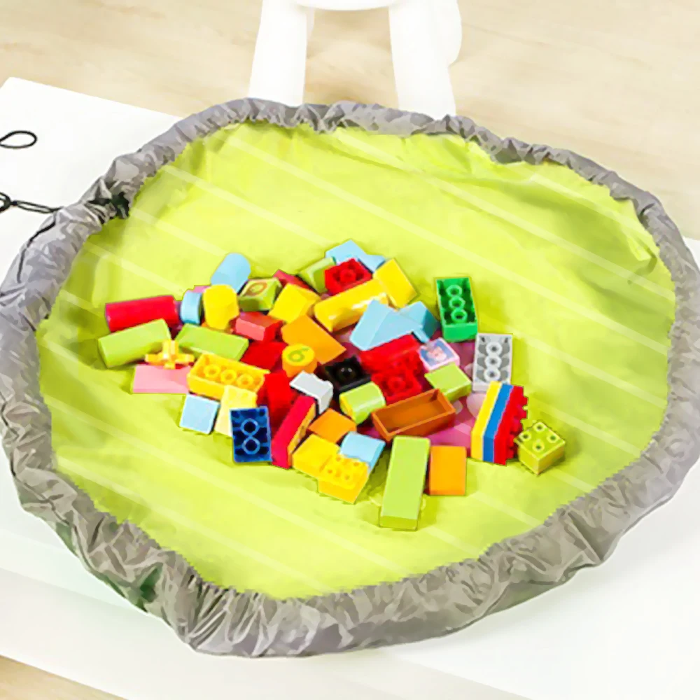 

Kids Toy Storage Bag Dustproof Cover Quick Arrange Tool Organizer Bin Box Picnic Mat Play Mat For Lego Toys With Drawstring Rope