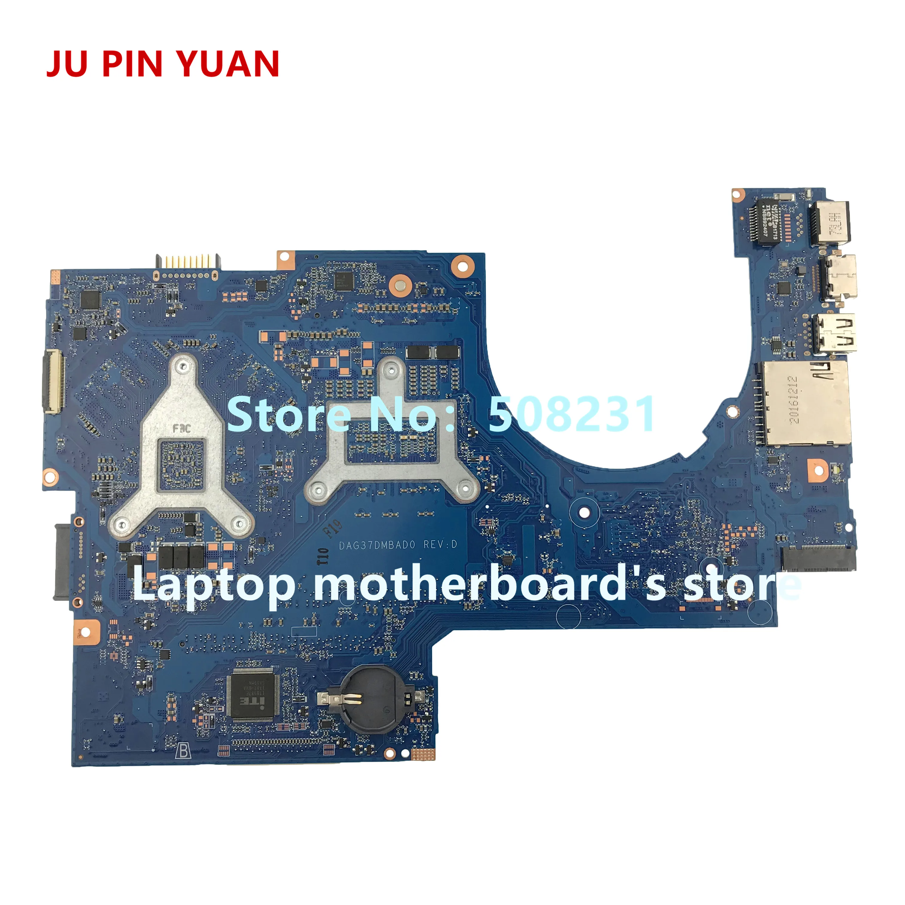 JU PIN YUAN 915468-601, 915468-001 DAG37DMBAD0 placa base de Computadora Portátil para presagio por ordenador portátil HP 17-W 17- AB Notebook PC 1050 2 GB i5-7300