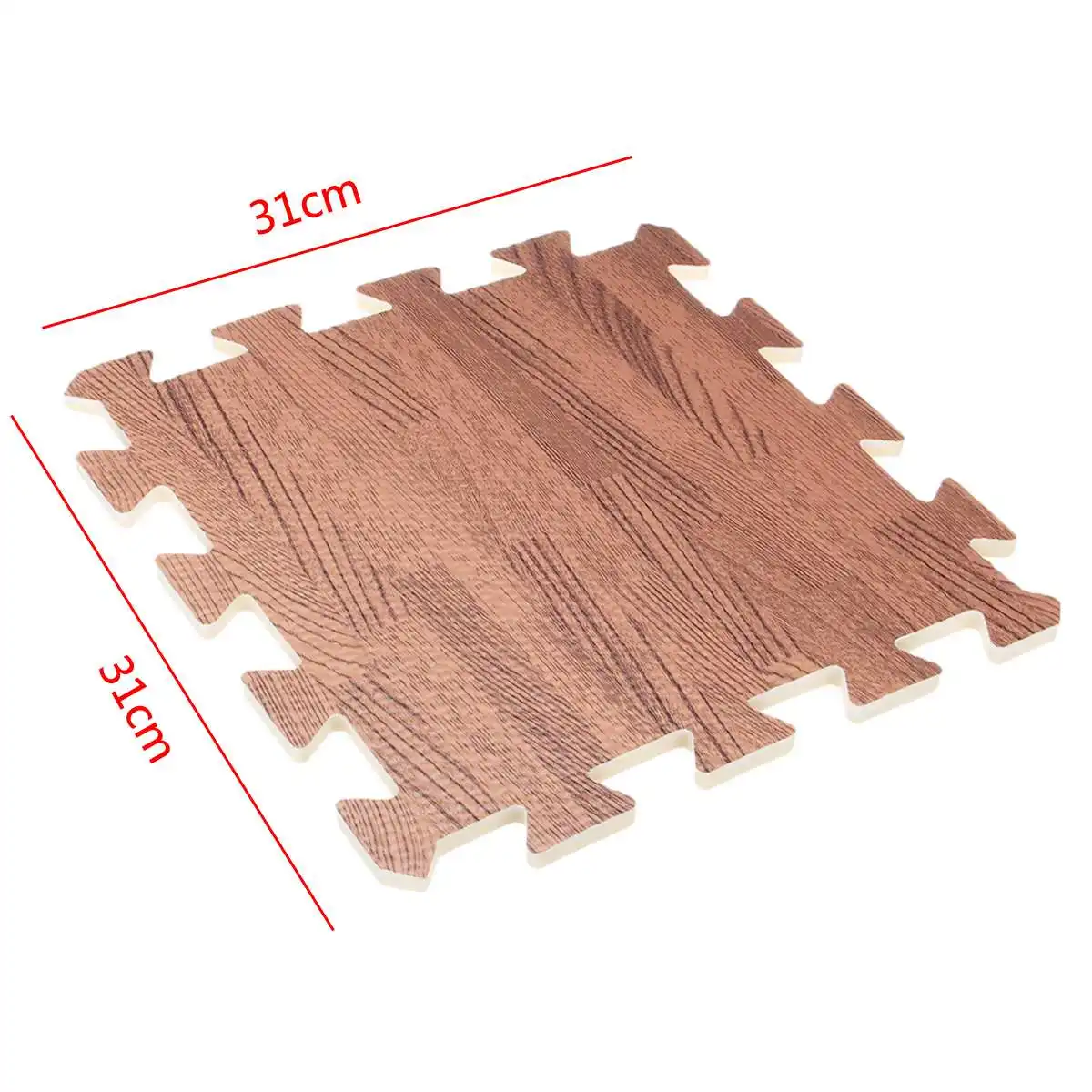 1 шт. 31x31x1 см EVA Foam Brown Легкая очистка имитация дерева детские игровые коврики