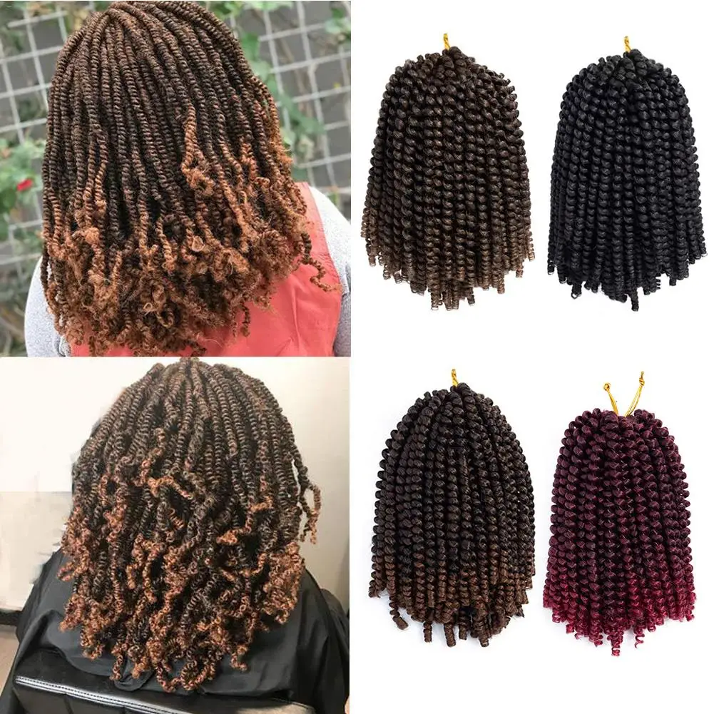 

New 3PCS Fluffy Twist Hair Spring Crochet Braiding Hair Bomb Twist Hair Passion Curly High Quality Durable Flexible Natural Soft