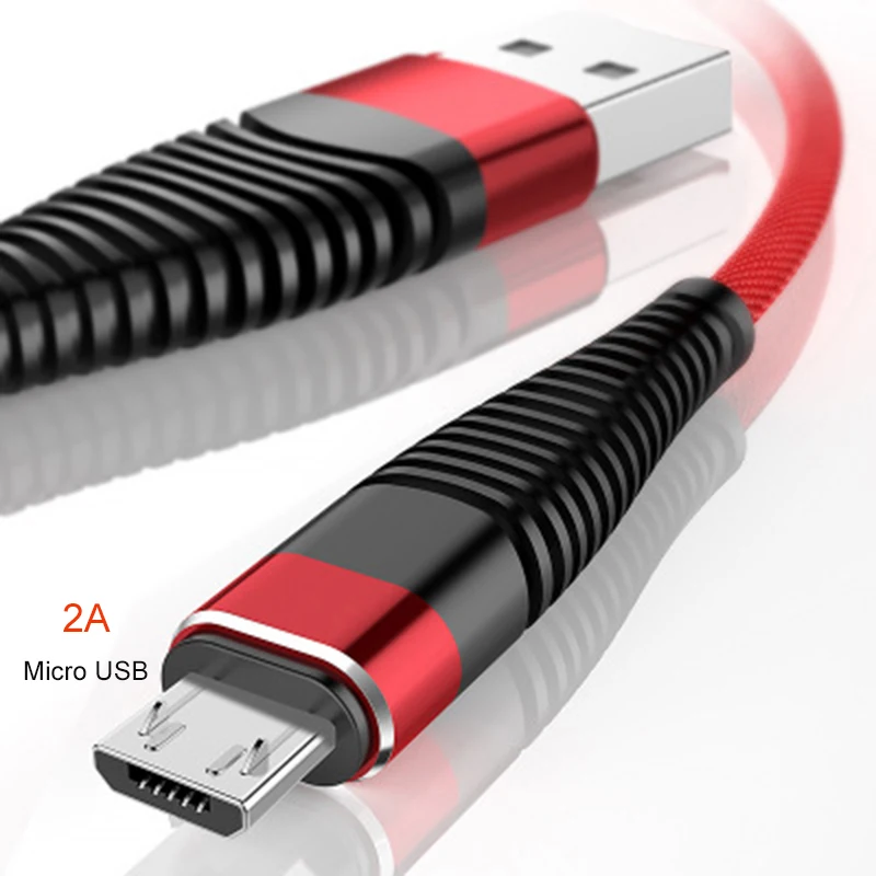 1 m المصغّر usb كابل ل Xiaomi Redmi ملاحظة 5 برو 4 عكسها مايكرو شاحن يو اس بي كابل بيانات لسامسونج S7 الهاتف المحمول