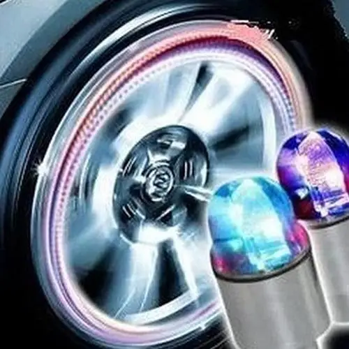 Многоцветные автомобильные фонари для колес, шины для клапанов, интеллектуальная лампа из цинкового сплава, автомобильная отделка