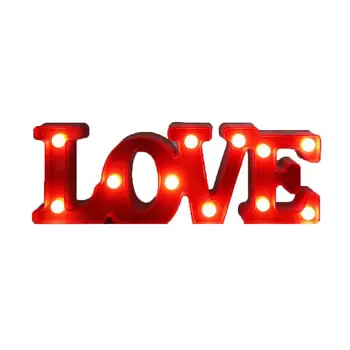 

Wedding Room Romantic Decoration Lamp LOVE 0.5W light Shape Battery Bedroom Toggle Decoration Night LED Light