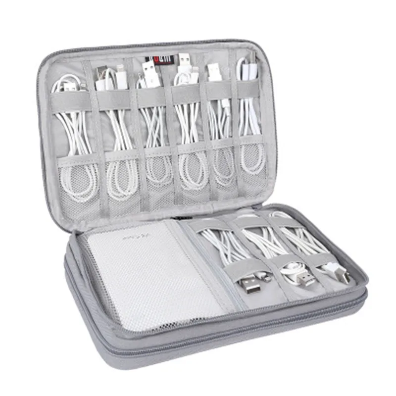 متعددة الوظائف الرقمية حقيبة التخزين سماعة سلك القلم الطاقة البنك HDD المنظم المحمولة فارغة USB كابل بيانات السفر كيت حالة الحقيبة