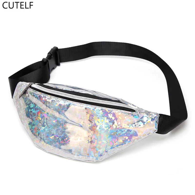 

Fanny Pack Glitter Holographic Waist Bag Belt Chest Bag Heuptas Bum Bags Women Purse Pouch Yellow Pink Fanny Pack Festival Rave