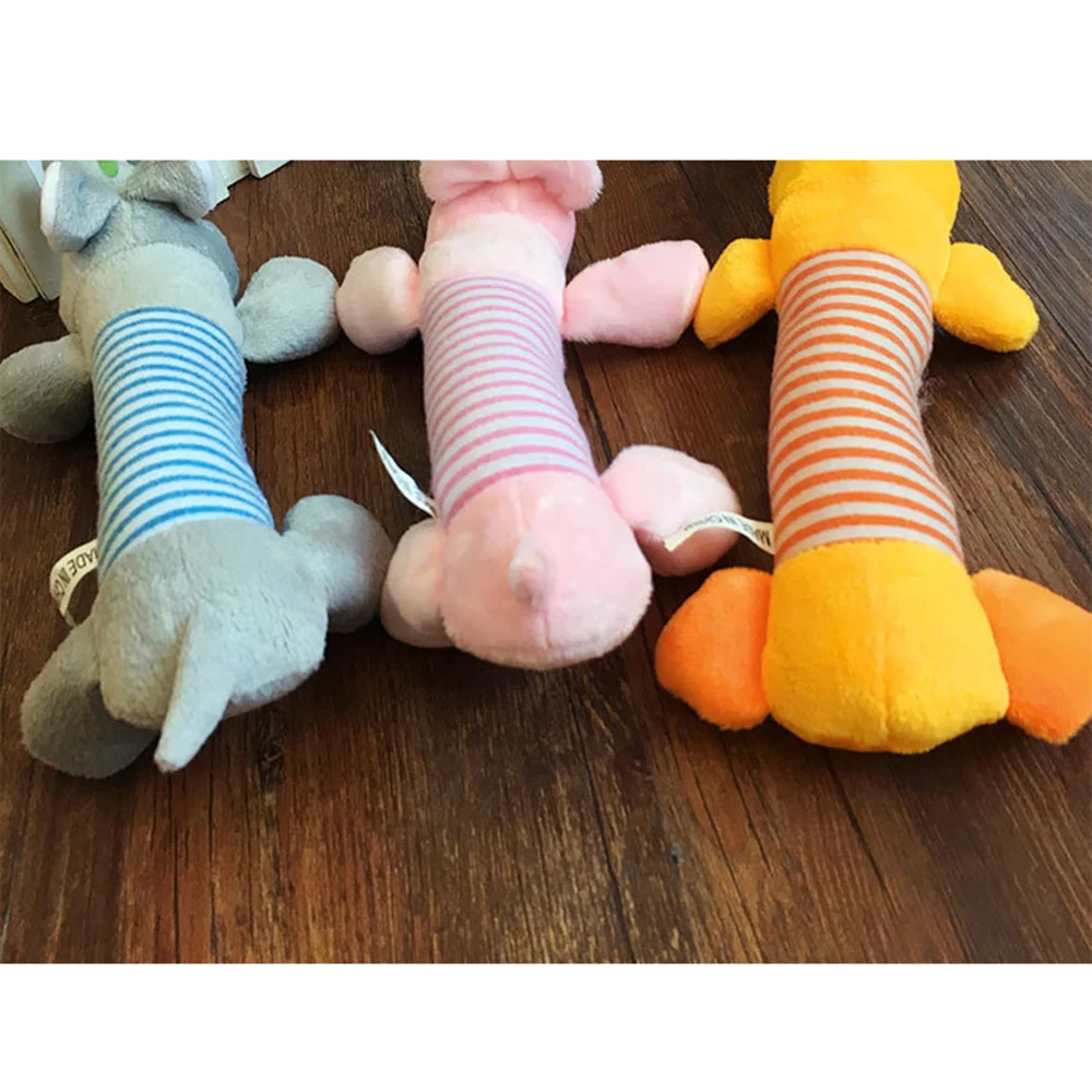 Chew Squeaker скрипучий Свинья Elephant животных утка звук вокальные игрушки для собак Pet Puppy