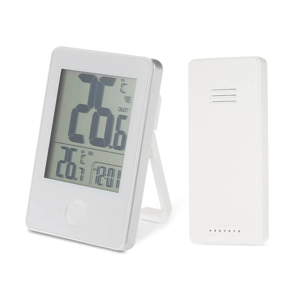 

Digital Clock Indoor Outdoor Thermometer TS-C01 Wireless Electronic Thermometer Time Display Clock Table Stand Weather Station
