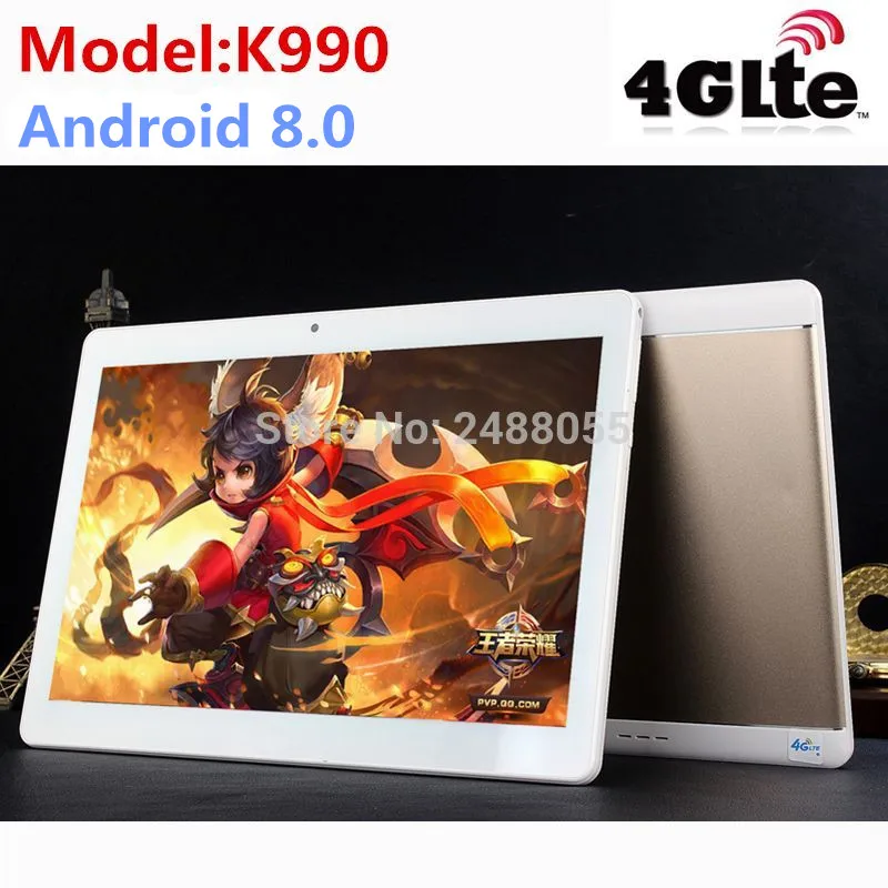2019 newest K990 10.1 Inch tablet MTK8752 Android Tablet Octa Core 4GB RAM 64GB ROM Dual SIM GPS Android 8.0 10 Tablet PC
