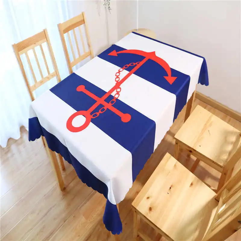 Tablecloth Anchor Pattern Nappe Table Cover Party Wedding Disposable Table Cloth For Home Decoration Mantel Home Textile Tablecloth Anchor Pattern Nappe Table Cover Party Wedding Disposable Table Cloth For Home Decoration Mantel Home Textile