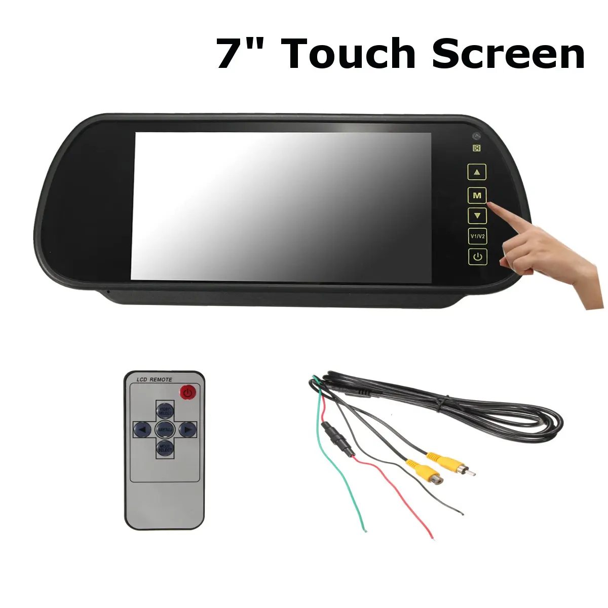 

7 inch TFT LCD Wide Screen Rear View Mirror Monitor+Car Reverse Parking Rear View Kit