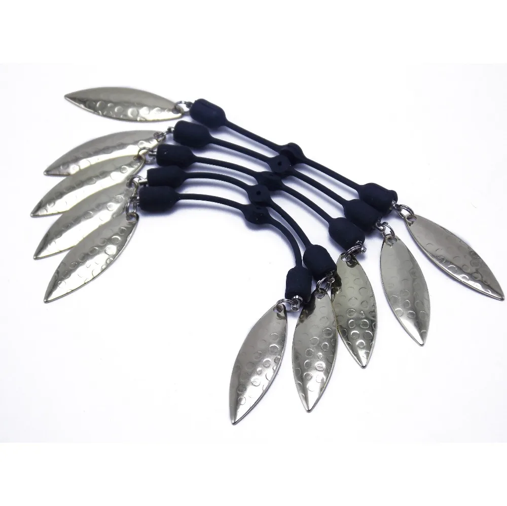 CATCHSIF 5pcs Twin Willow Blades for Spinners buzzbaitsSwim jigs and chatterbaits