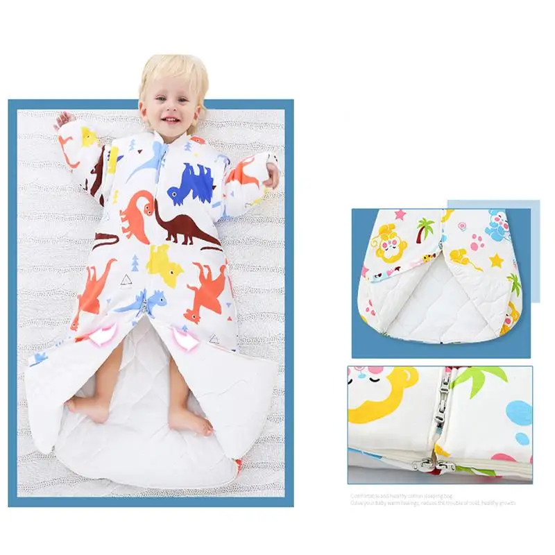 

Fairy Baby Baby Boys' Thick Sleepsack Cotton Wearable Blanket for Winter,M,Blue Crocodile