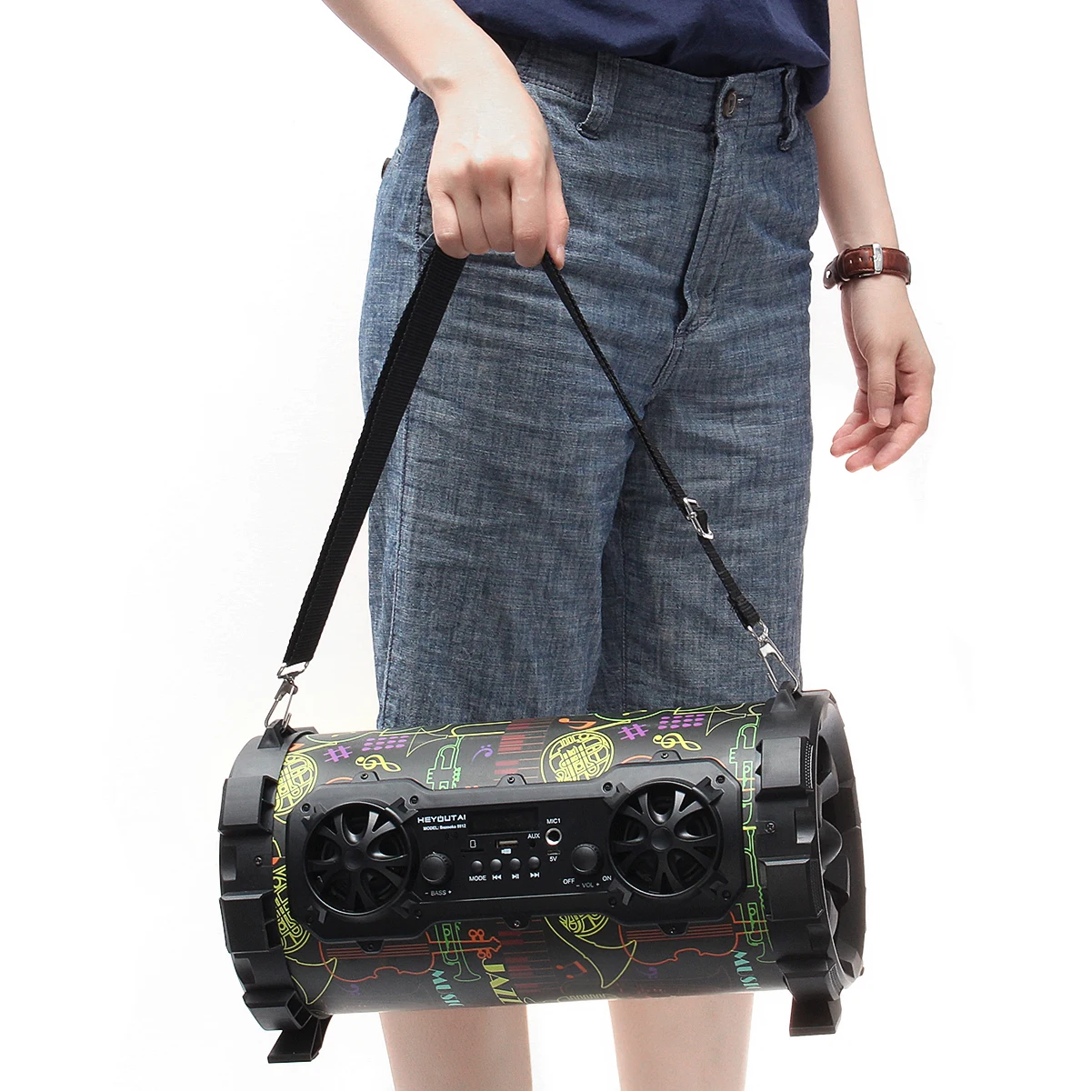 Skup Głośnik bluetooth bezprzewodowy bas radiowy przenośny głośnik hifi Subwoofer AUX USB karta TF Radio FM rower samochodowy odtwarzacz karaoke