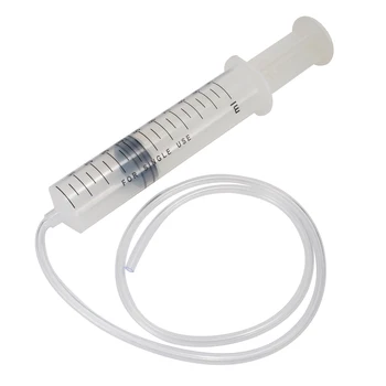 

1X Large 100ml Plastic Clear Syringe With 80cm Flexible Tube Hose For Measuring Nutrient Industrial Production