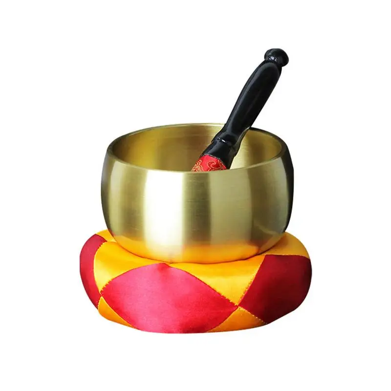 

Japanese Copper Inverted Bell Cultivation Alms Bowl Wooden Knocker Musical Instruments Buddhist Supplies