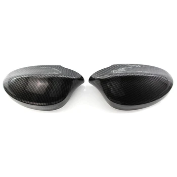 

Black Carbon Fiber Auto Car Rearview Side Mirror Cover Cap Rear View Mirror Housing For Bmw 3 Series E90 318 320I 325I 330I 51