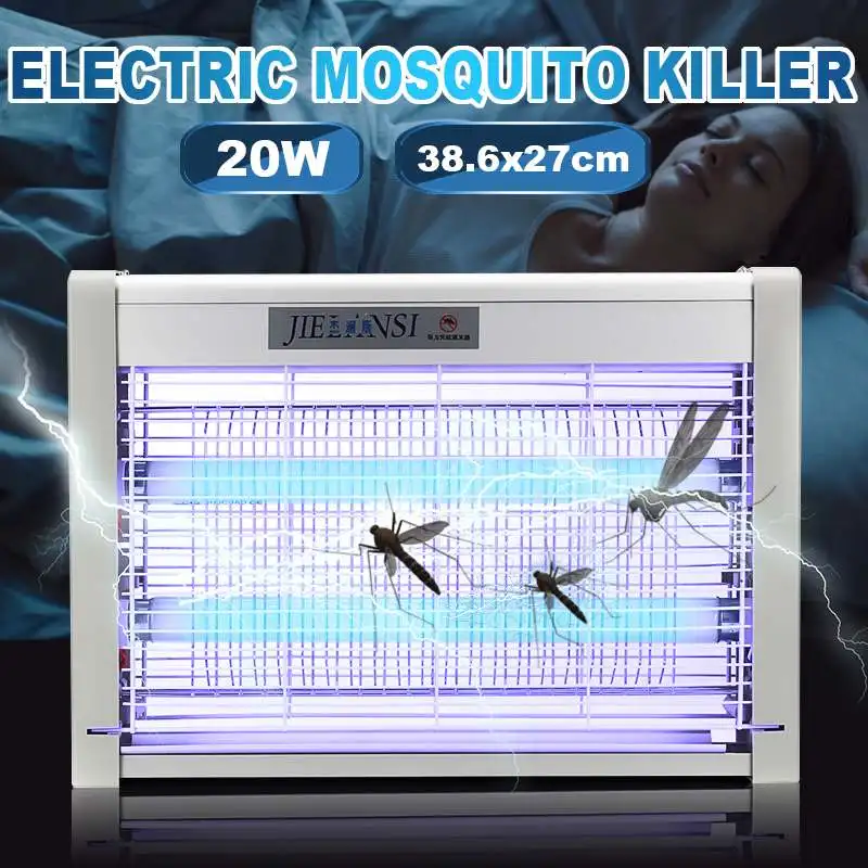 

220V Electric Shock Mosquito Killer Lamp LED Outdoor Night Light Insect Bug Zapper Trap Anti Mosquito Fly Indoor Pest Traps