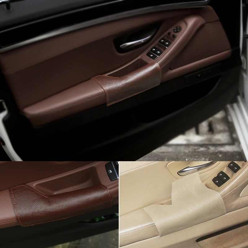 

Left Driving Side Cow Leather Door Armrest Handle Pull Protection Cover for BMW 5 Series F10 2011 2012 2013 2014 2015 2016 2017