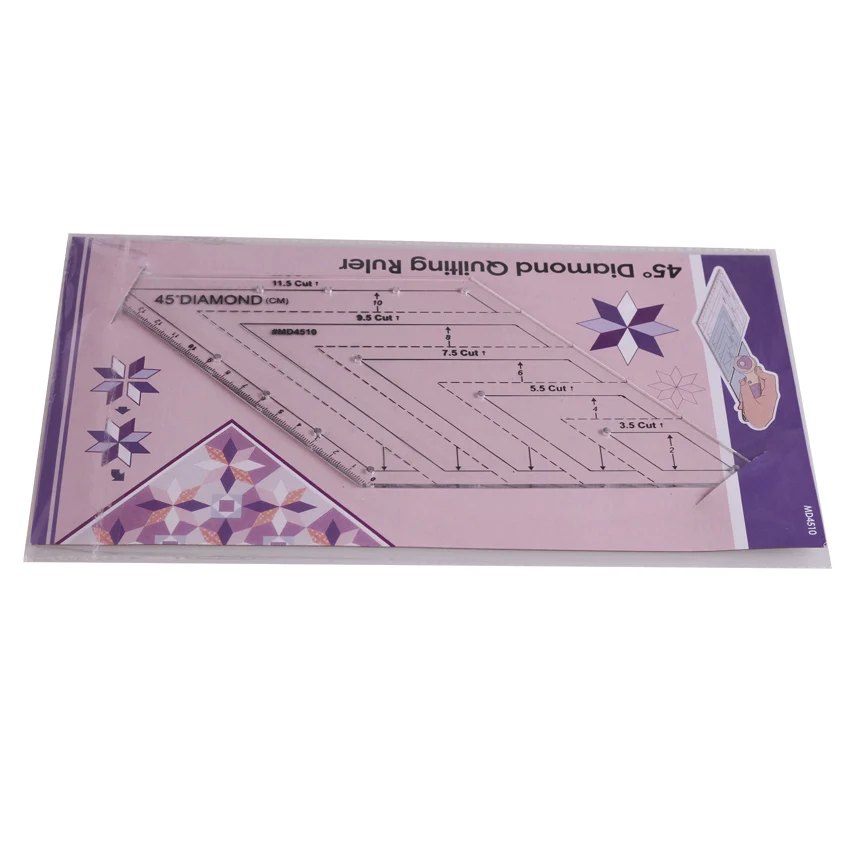 American quilts 45 degree diamond patchwork quilting ruler DIY cutting ruler MD4510