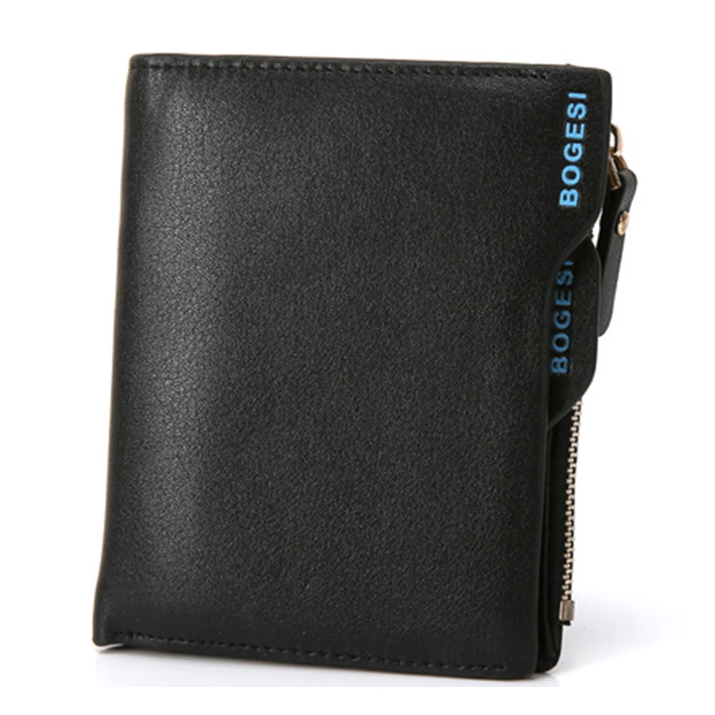 

Purse Zipper Solid Card Slots Clutch Anti-scratch Fashion Large Capacity Short PU Leather Multifunction Men Wallet Soft
