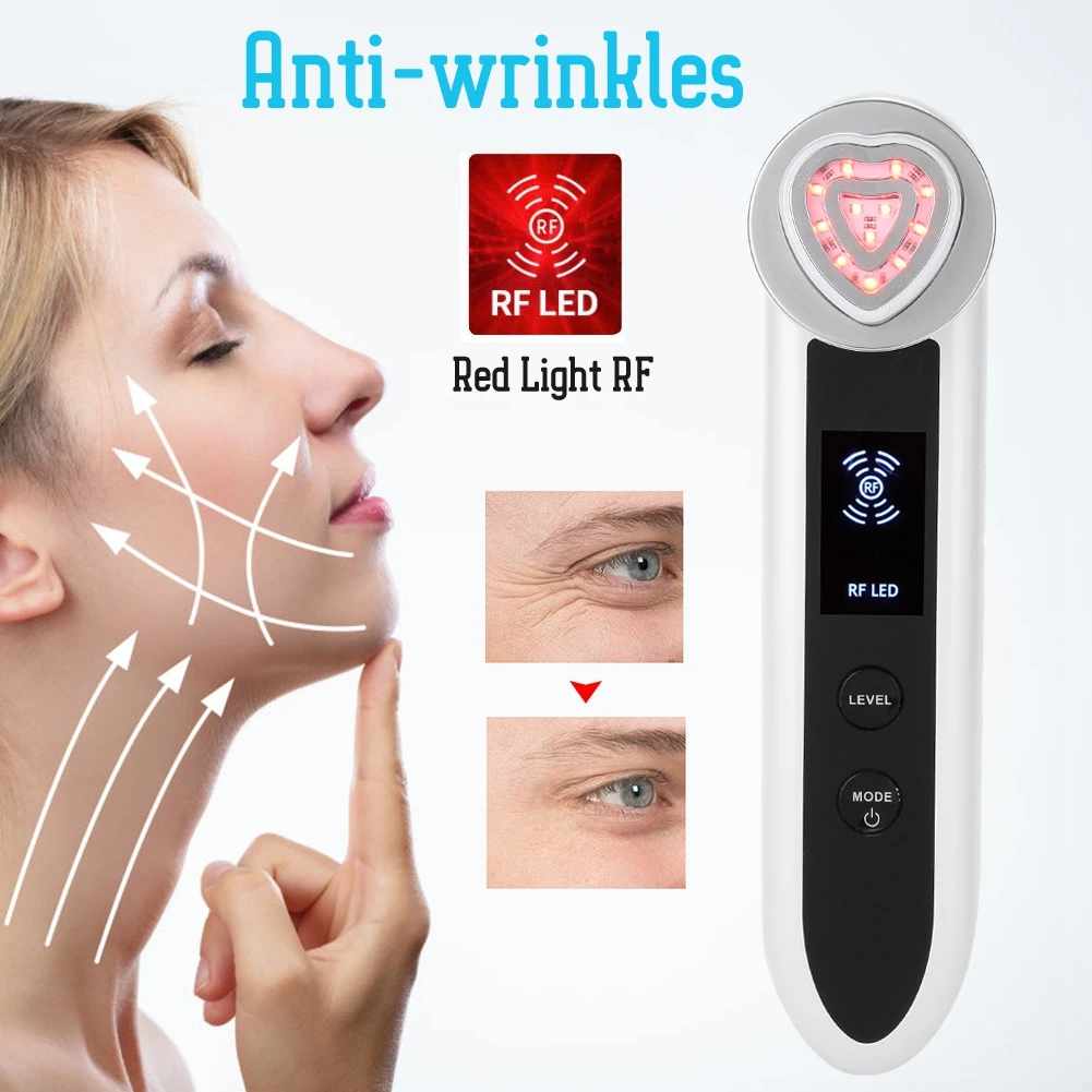 

RF Beauty Machine EMS LED Photon Therapy Ions Cleaning Device Wrinkle Removal Face Lifting Facial Care Tools 5