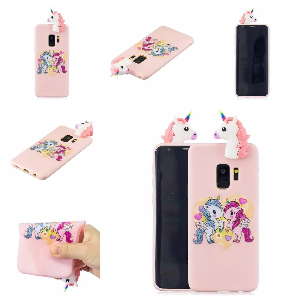 3D Diy Cartoon Animal Phone Case For Samsung Galaxy J3 J4 J5 J6 J7 A3 A5 A6 A7 A8 A9 S7 Edge S8 S9 Plus 2017 2018 Note8/9 Cover