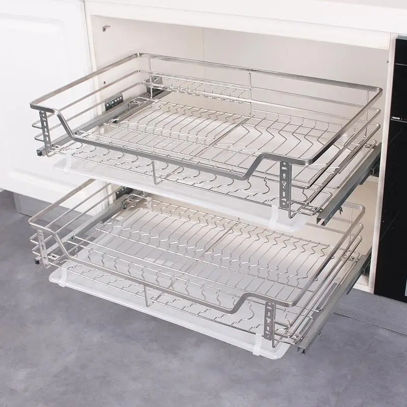 Dish Rack Pantry Organisadores Para Armario De Cosina Stainless