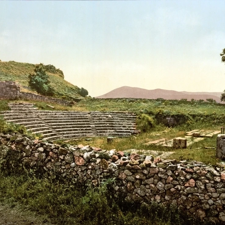 Amphitheater of Tusculum 1890 s постер печать по науке источник (36x24) | Дом и сад